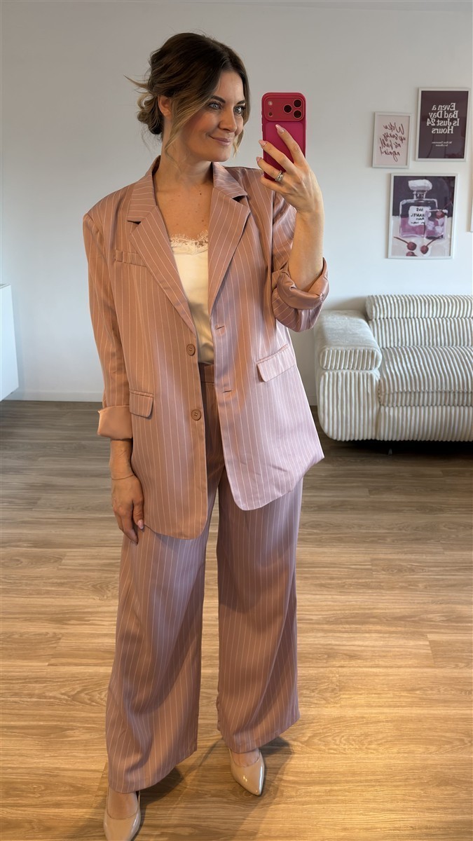 Blazer Nadelstreifen rose 2
