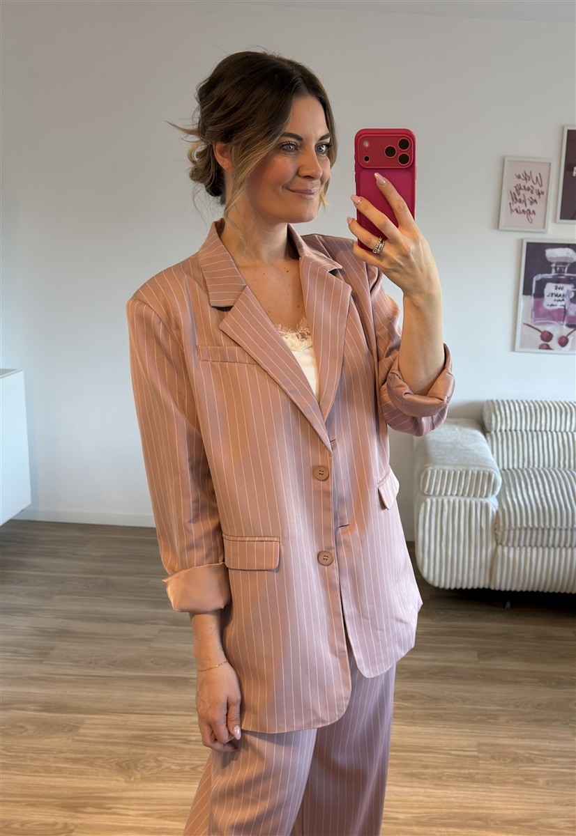 Blazer Nadelstreifen rose
