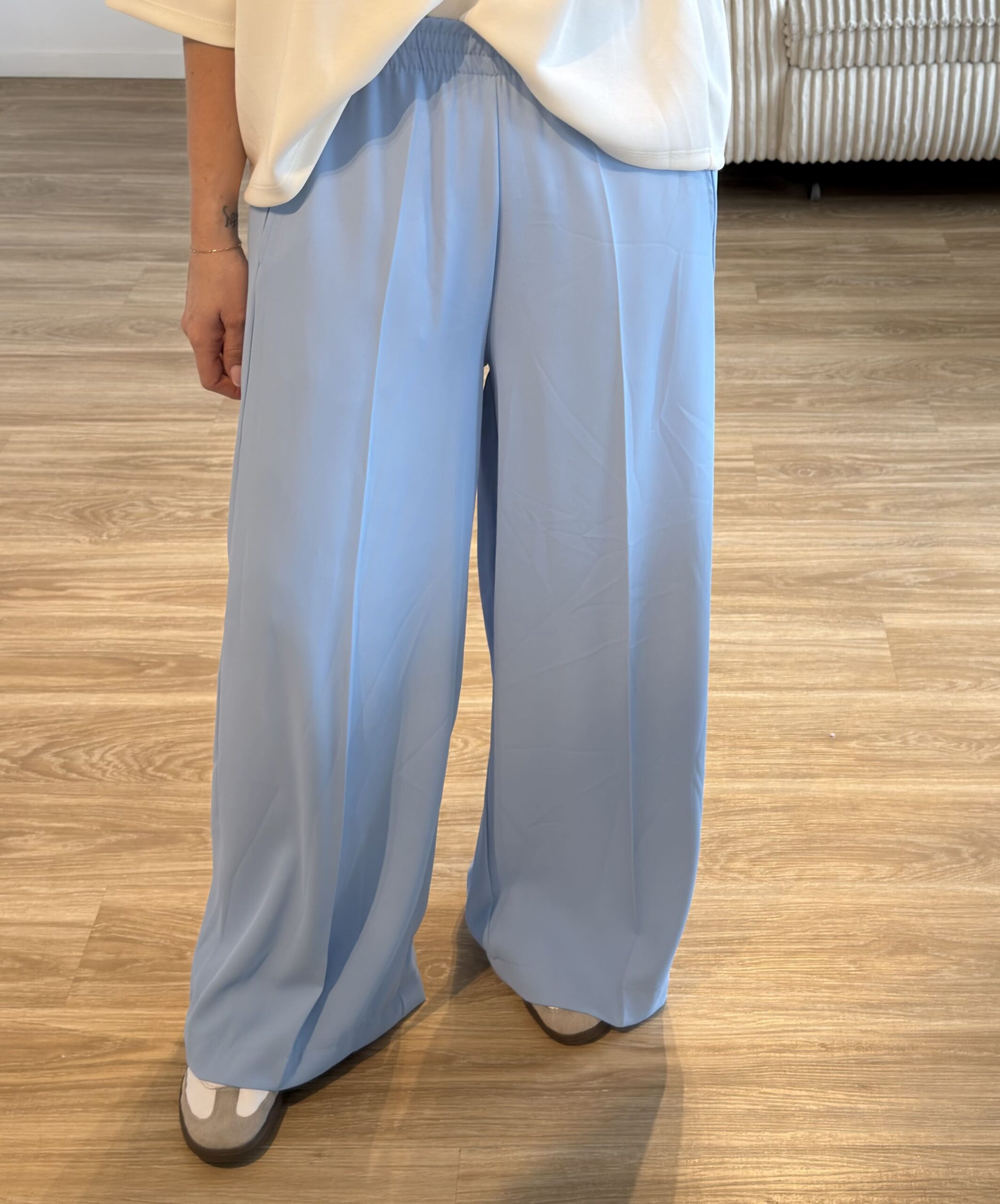 Bundfaltenhose blau 3