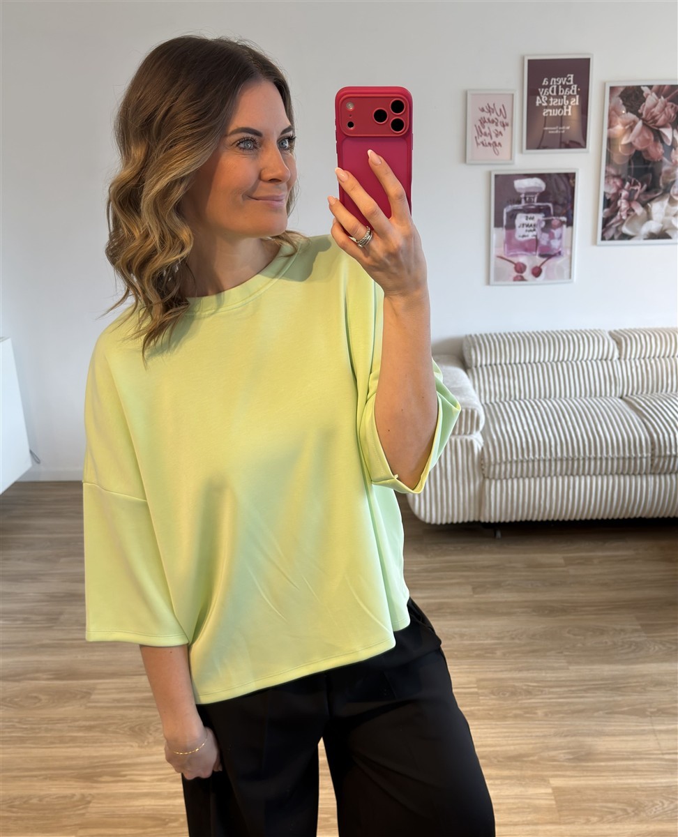 Shirt kalter Stoff limette