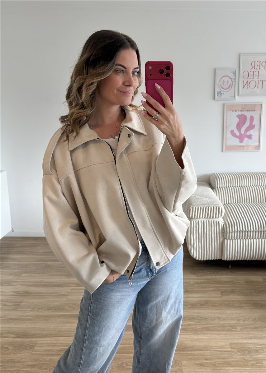 Ballonjacke beige
