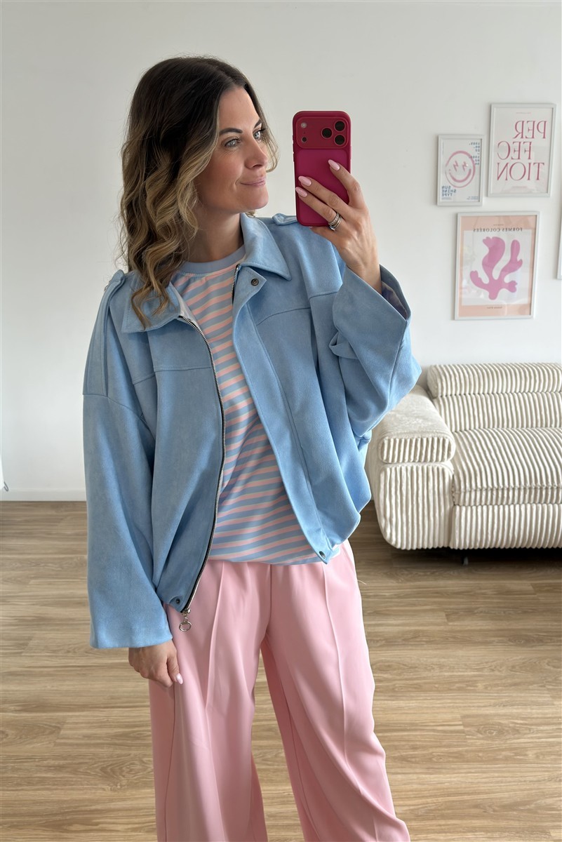 Ballonjacke hellblau