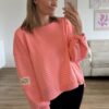 Streifen Sweater orange