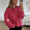 Streifen Sweater pink