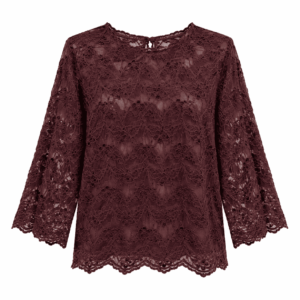 Spitzenshirt bordeaux