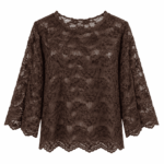Spitzenshirt braun
