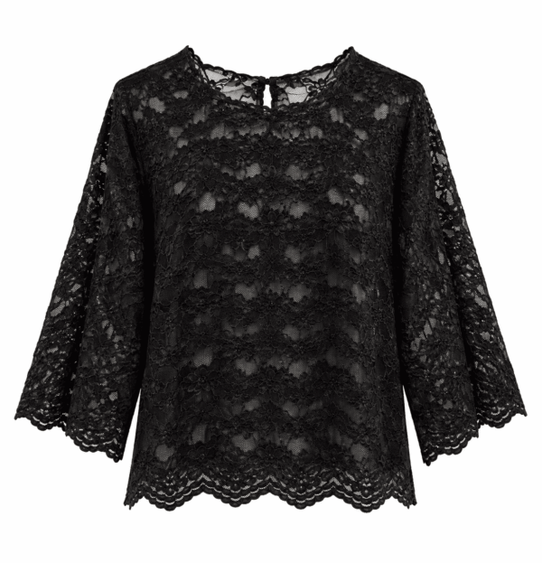 Spitzenshirt schwarz