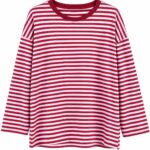 Curvey Streifenshirt bordeaux
