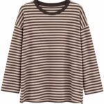 Curvey Streifenshirt braun